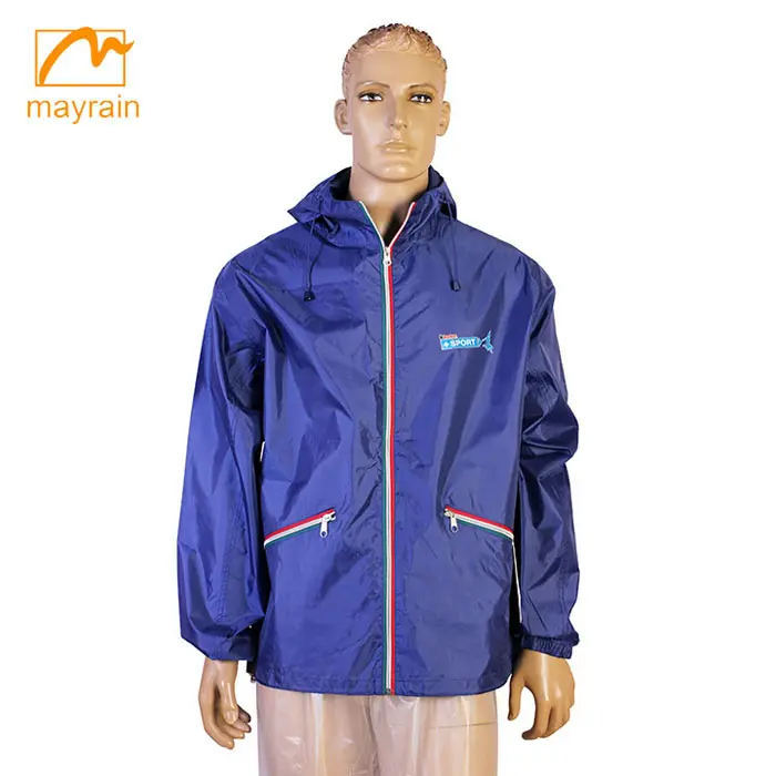 Chaqueta de lluvia para hombre, impermeable, con capucha, para exteriores, ligera, con logotipo personalizado