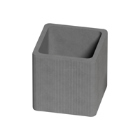 Pot de fleurs en béton rayé moderne minimaliste de couleur personnalisée en gros, pot de plante en béton écologique de haute qualité