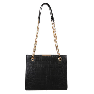 Sacs à bandoulière pour femmes en cuir PU gaufré croco avec chaîne dorée – Sac à main décontracté pour le quotidien - Product Image 6