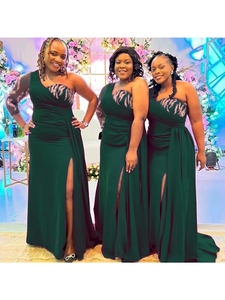 Abito da sposa africano con paillettes da sposa abito da <span class=keywords><strong>damigella</strong></span> da sposa abito da sposa nero per gli ospiti del ballo di fine anno - Product Image 2