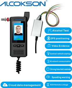 Testeur d'<span class=keywords><strong>alcool</strong></span> intelligent avec caméra intégrée, système d'interverrouillage et intégration de plateforme 4G, téléchargements de tests d'alcootest - Product Image 1