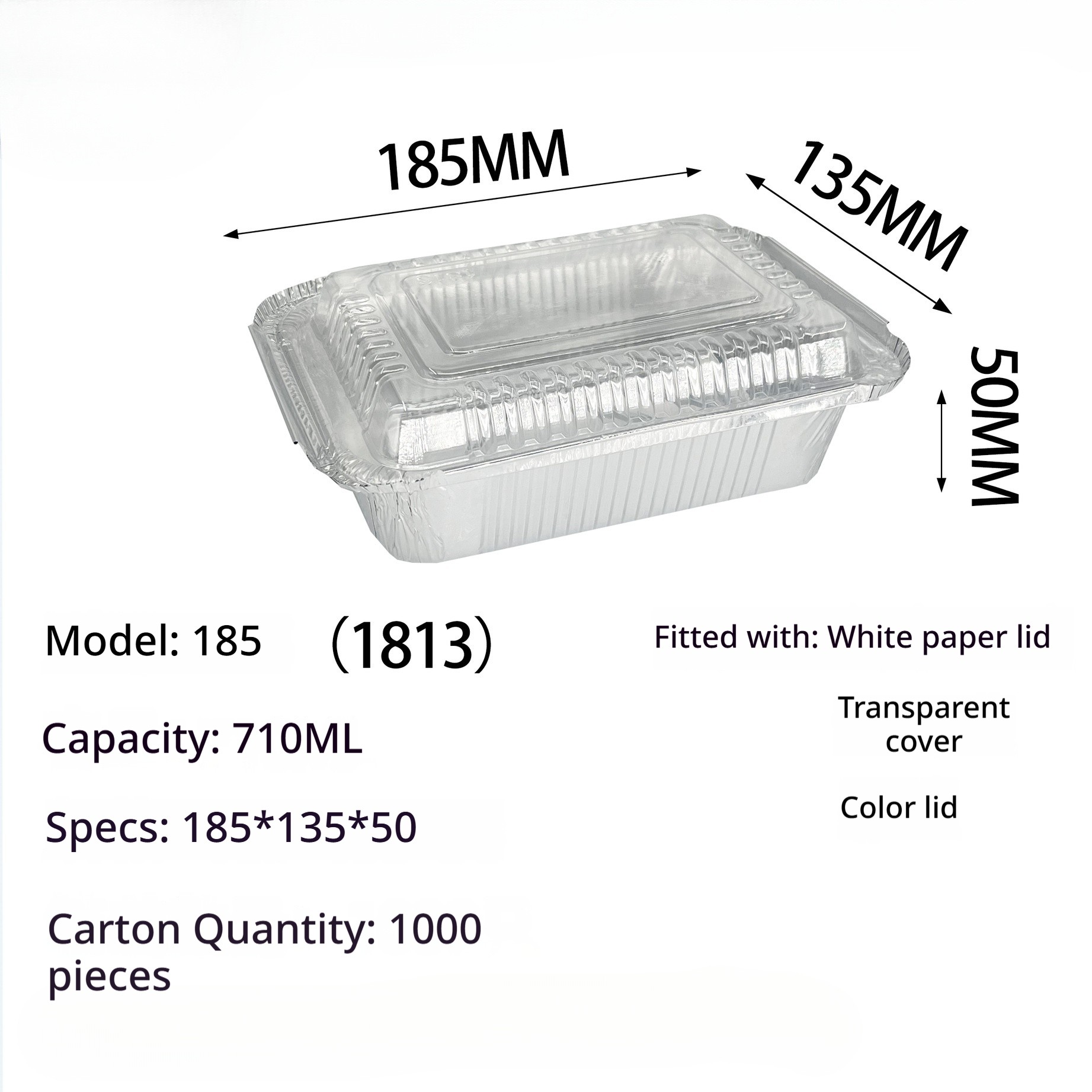 185 (version épaisse 8,5g) plus couvercle transparent