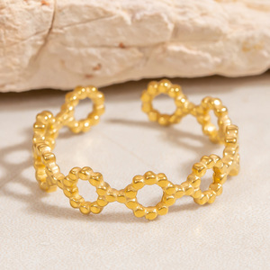 Fashion <b>Rings</b> Geometric Gold Plated Women's Daily Wear Minimalist Design - Product Image 3