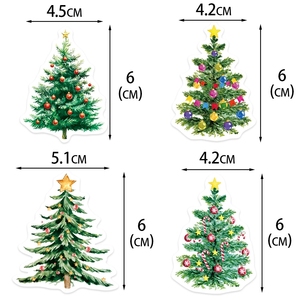 Adornos Decorativos para Cupcakes con Forma de Árbol de Navidad, 8 Piezas, para Pasteles, Galletas y Postres Navideños, para Fiestas y Eventos Especiales - Product Image 4