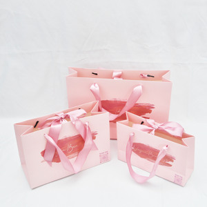 Personalized Gift Bag Special Wedding Day Bag Shopping Paper Bags with <strong>Ribbon</strong> Handles Custom <strong>Thick</strong> Luxury Packaging. - Product Image 2