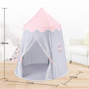 Tente de jeu pour enfants, jouet d'extérieur, <span class=keywords><strong>tipi</strong></span>, yourte intérieure, maisonnette <span class=keywords><strong>rose</strong></span> pour bébés et enfants - Product Image 3