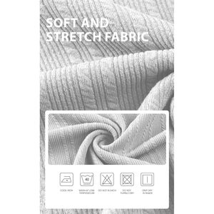 T-shirt à manches courtes pour homme FOXA, col rond, tricot texturé avec poche, vêtement décontracté - Product Image 5