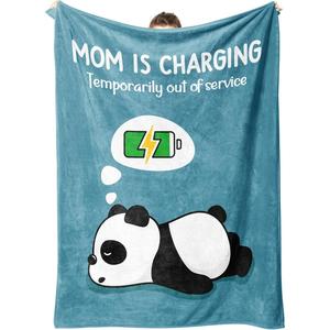 <b>Teal</b> Sloth Sleeping Mom Flannel <b>Blanket</b> Throw <b>Blanket</b> Nap <b>Blanket</b> Fade Resistant Lightweight for Home Office Nap Custom Print - Product Image 6