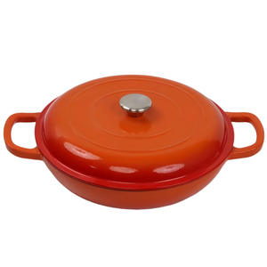 Marmite Mijoteuse Multifonctionnelle en Fonte <span class=keywords><strong>Émaillé</strong></span>e 30 <span class=keywords><strong>cm</strong></span> <span class=keywords><strong>26</strong></span> <span class=keywords><strong>cm</strong></span> pour Soupe aux Fruits de Mer, Ustensile de Cuisine Essentiel - Product Image 3