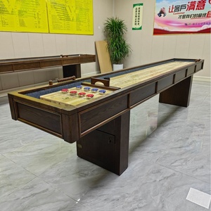 Meja Permainan Shuffleboard Kayu Solid Profesional Berkualitas Tinggi untuk Olahraga Dalam Ruangan dengan Papan Skor Elektronik 9ft/12ft/14ft/16ft - Product Image 2