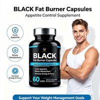 Capsules brûle-graisses BLACK à marque privée – Compléments pour contrôler l'appétit, réduire la faim, stimuler le métabolisme, augmenter l'énergie et la concentration
