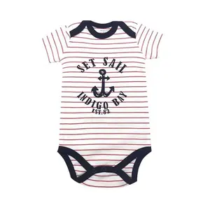 2019 חדש עיצוב קידום 100% כותנה חמוד תינוק Romper בגדים קצר שרוול תינוק סרוג Romper