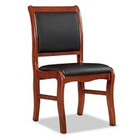 Fabricant chinois de mobilier de bureau, chaise de bureau moderne en cuir avec accoudoirs, chaise de conférence et de formation à structure en bois pour