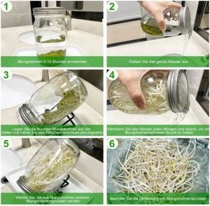 Mason-Juego de tapas de espray de acero inoxidable, jarra de lata vacía de 32oz, con soporte de bandeja de drenaje - Product Image 5