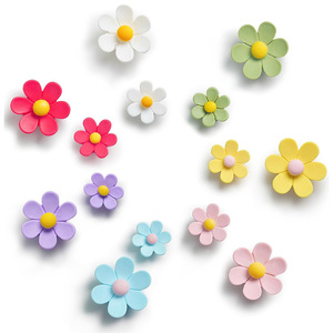 Aimants de réfrigérateur magnétiques en forme de fleur à six pétales - Support photo tridimensionnel DIY en forme de fleur avec miroir robuste recouvert de fer - Product Image 3