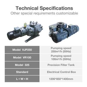 Pompe de surpression <span class=keywords><strong>Kaspar</strong></span> 250 m³/h + Pompe à vide rotative à palettes 100 m³/h (Modèle VJP250+VR100) OEM pour applications industrielles sous vide poussé - Product Image 4