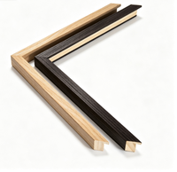 Bingkai Foto Kayu Solid Bentuk L 1528 Warna Kayu Coklat Tua Alami 28x15mm Strip Pembuat Bingkai untuk Bingkai Foto