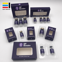 Boîte en carton personnalisée OEM pour flacons, emballage pour flacons en verre de 1/3/5 unités avec insert en PET, impression de logo personnalisée