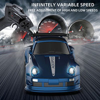 Coche de Carreras a Control Remoto DWI 2.4G a Escala Completa, Miniatura de Derrape con Luces, Modelo 1/64, Juguete para Niños de Alta Velocidad