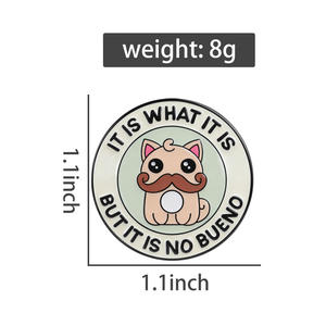 C'est ce qu'il est, mais ce n'est pas drô<span class=keywords><strong>le</strong></span> : Broches en émail, broches <span class=keywords><strong>chat</strong></span> à <span class=keywords><strong>moustache</strong></span>, broches <span class=keywords><strong>chat</strong></span> barbu, badges de revers - Vente en gros - Product Image 6