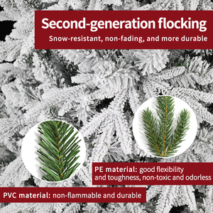 Snowy PE/PVC Flocking Artificial Christmas <b>Tree</b> (China)-Environmental Protection & Non-Toxic Customizable Sizes - Product Image 3