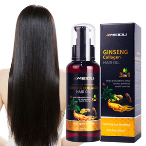 Wholesale in Stock Hair <b>Oil</b> Serum <b>Essential</b> <b>Oil</b> Natural Keratin Ginseng Collagen Hair Serum for All Hair - Product Image 1