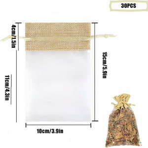 Bolsa de Organza Blanca Transparente de Gran Tamaño y Alta Calidad con Cordón y Cinta con Logotipo Personalizado para Regalo - Product Image 2