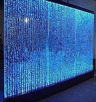 Fontaines murales en verre à eau avec éclairage LED sur mesure pour la décoration intérieure/extérieure
