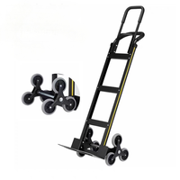 Chariot en aluminium pliable à 6 roues le plus vendu Chariot à plate-forme d'escalier d'escalade avec support de personnalisation OEM