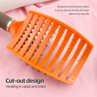 Brosse démêlante courbée en plastique ventilée pour coiffure, massage et séchage des cheveux épais – Meilleure vente