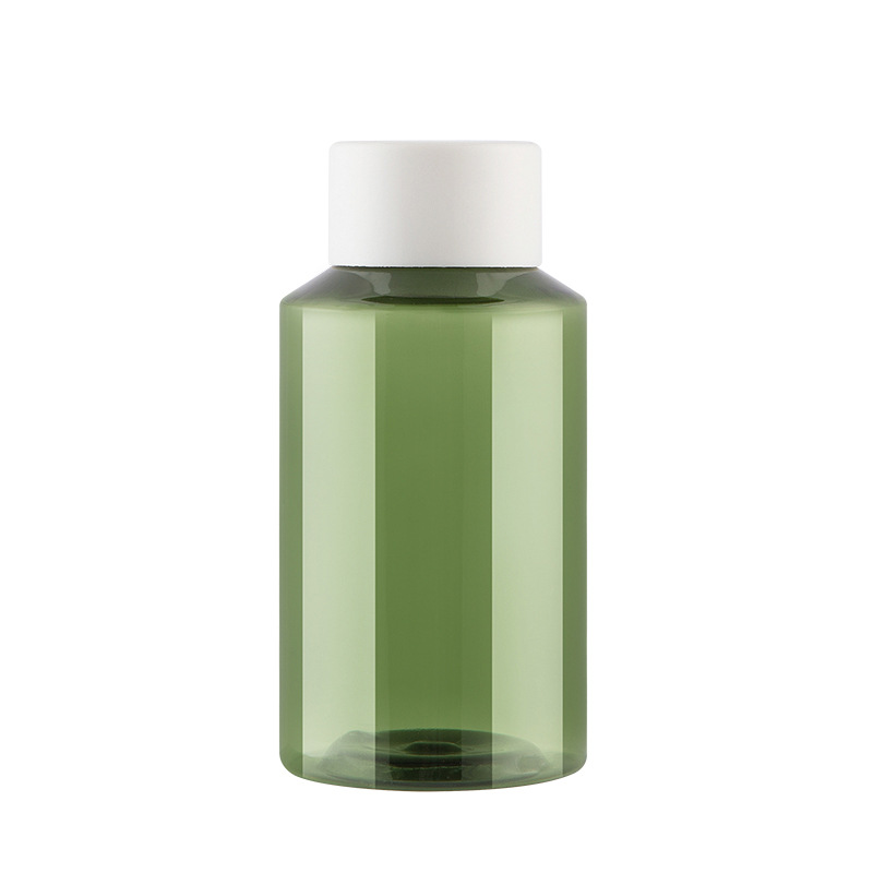 Green bottle transparent double-layer cap