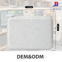 Tas Travel Cangkang Keras EVA Tahan Air Kapasitas Besar dengan Ritsleting untuk Laptop Gaming, Tas Penyimpanan Aksesori Komputer Notebook