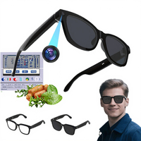 Lunettes Intelligentes IA avec Caméra 800W 1080P, Anti-tremblement, Traduction WIFI, Assistant Vocal ChatGPT, Écouteurs, Étanchéité IP66, Musique 290mAh
