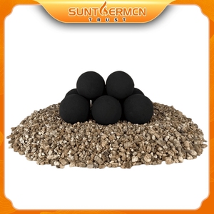 Black Essentials Venta caliente Decoración <span class=keywords><strong>de</strong></span> cerámica <span class=keywords><strong>Bolas</strong></span> <span class=keywords><strong>de</strong></span> fuego <span class=keywords><strong>de</strong></span> cerámica Bola <span class=keywords><strong>de</strong></span> <span class=keywords><strong>cañón</strong></span> <span class=keywords><strong>de</strong></span> cerámica - Product Image 3