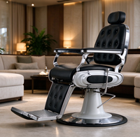 Chaise de barbier vintage robuste de qualité supérieure, inclinable et réglable, mobilier de salon hydraulique, chaise de barbier professionnelle