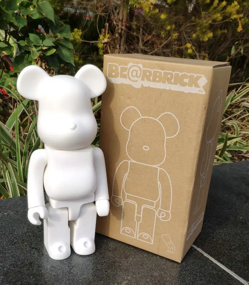 Cheaper Toys 400% Soft Vinyl Bear Models DIY Action Figures White Black 28CM Vinyl Bearbrick