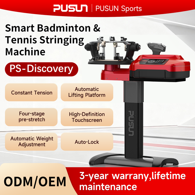 New Arrive PUSUN Smart PS-Discovery Professional Automatic Touch Screen Tennis&badminton Stringing Machine with Hidden Tools