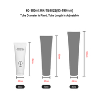 Emballage de Tube de soins de la peau avec logo personnalisé d'usine 60-180ml Tube de lotion nettoyante pour le visage Emballage de Tube de crème pour le corps Tube pliable de 40ml