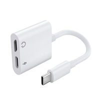 Adaptateur audio et de charge 2-en-1 double USB Type-C avec prise casque 3,5 mm, sortie CC neuve pour téléphone portable et ordinateur portable, protection OTP