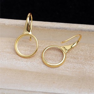 Support d'accessoires en argent S925 Wenchi pour perles, édition coréenne 16259, composants de bijoux pour boucles d'oreilles à aiguille droite 10-12 - Product Image 2