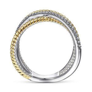 Anello da donna con design geometrico a spirale multistrato e cavo - Product Image 6