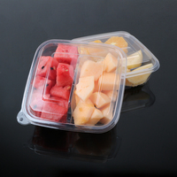 Boîte d'emballage alimentaire jetable en plastique vert foncé pour petits fruits frais et bonbons