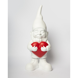 Statua Nano Lover Bianca 50 Cm con Cuore, Decorazione da Giardino - Product Image 1