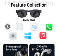 Lunettes intelligentes IA avec double lentille optique, traduction en temps réel, lecture de musique, appels Bluetooth, Wi-Fi, caméra haute résolution