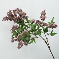 Tiges de verdure artificielle de haute qualité au toucher réel, branche de Skimmia avec baies pour la décoration de table de mariage, de maison ou de fête