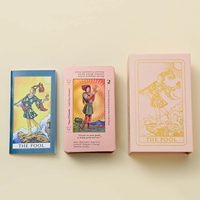 ZS Fantasy - Baraja de Cartas del Tarot Educativas de Arte Moderno, con Estampado en Oro Rosa, Acabado Brillante, Esquinas Cuadradas, Lectura Espiritual