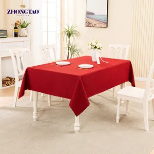 Factory price linen tablecloth rectangle elegant Dining Banquet Decoration american style dining room manteles redondos cover