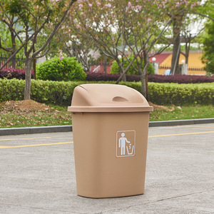 Conical round trash can, export style, simple swing <b>lid</b>, <b>bin</b> container, 30L, 40L, 50L, gray - Product Image 4