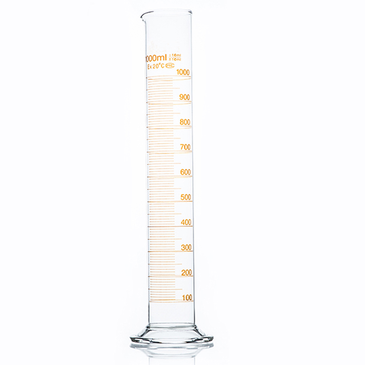 Лабораторный цилиндр Haoqi на заказ 5 мл 10 мл 25 мл 50 мл 100 мл 250 мл 500 мл 1000 мл стеклянный мерный цилиндр