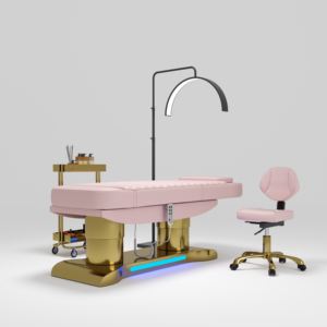 HOCHEY Table <span class=keywords><strong>de</strong></span> massage <span class=keywords><strong>de</strong></span> luxe pour salon spa Fauteuil <span class=keywords><strong>de</strong></span> traitement <span class=keywords><strong>de</strong></span> clinique 4 moteurs Lit esthétique électrique pour <span class=keywords><strong>institut</strong></span> <span class=keywords><strong>de</strong></span> <span class=keywords><strong>beauté</strong></span> cosmétique - Product Image 2